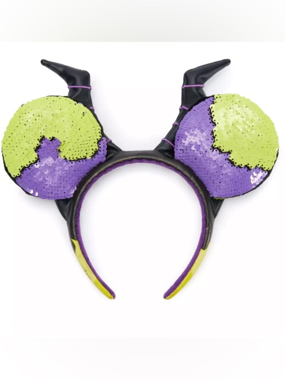Disney Maleficent Sequin Ears Headband in Purple and Lime